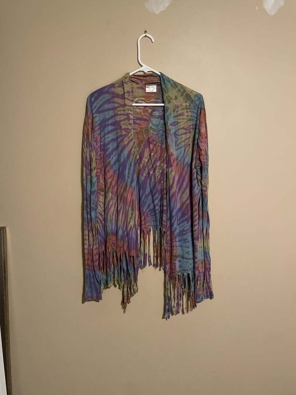 Grateful Dead Tie-Dye Fringe Cardigan